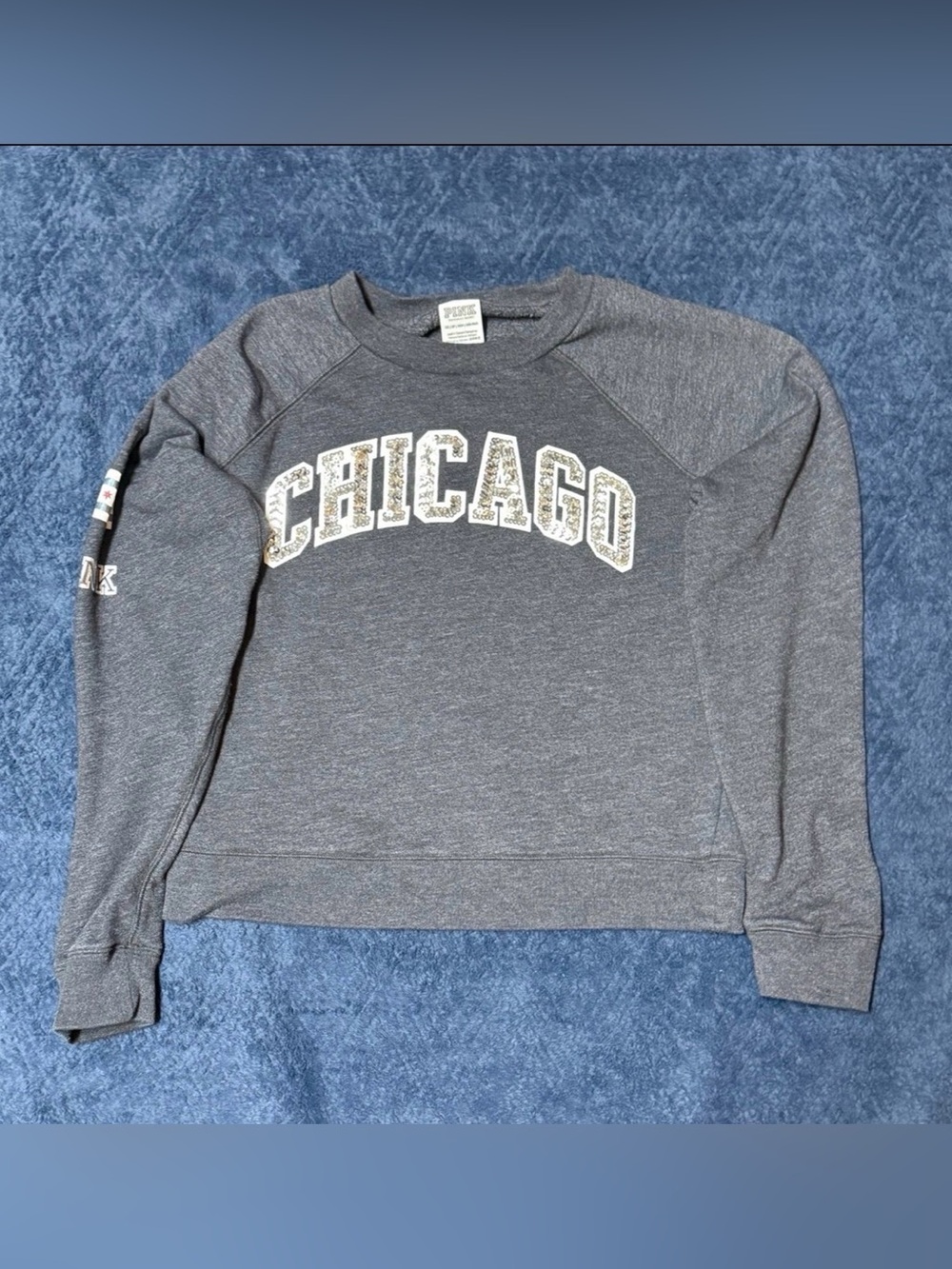 Victoria’s Secret Pink Chicago Graphic Crewneck Sweatshirt - Gray